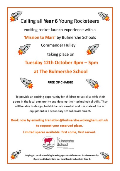 Year 6 rocketeers tuesday 12th october 4pm 5pm page 1