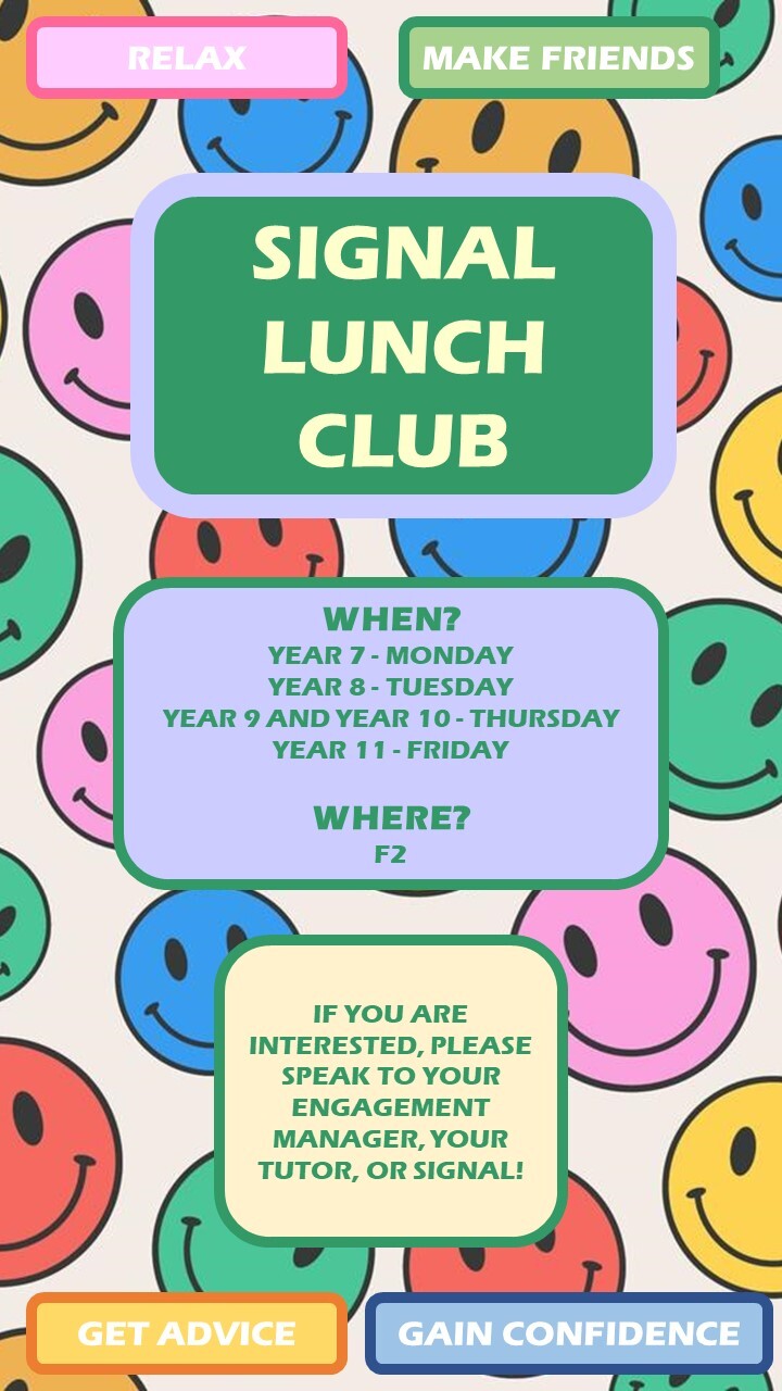 Signal lunch club poster 2023