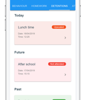 ClassCharts detention screenshot