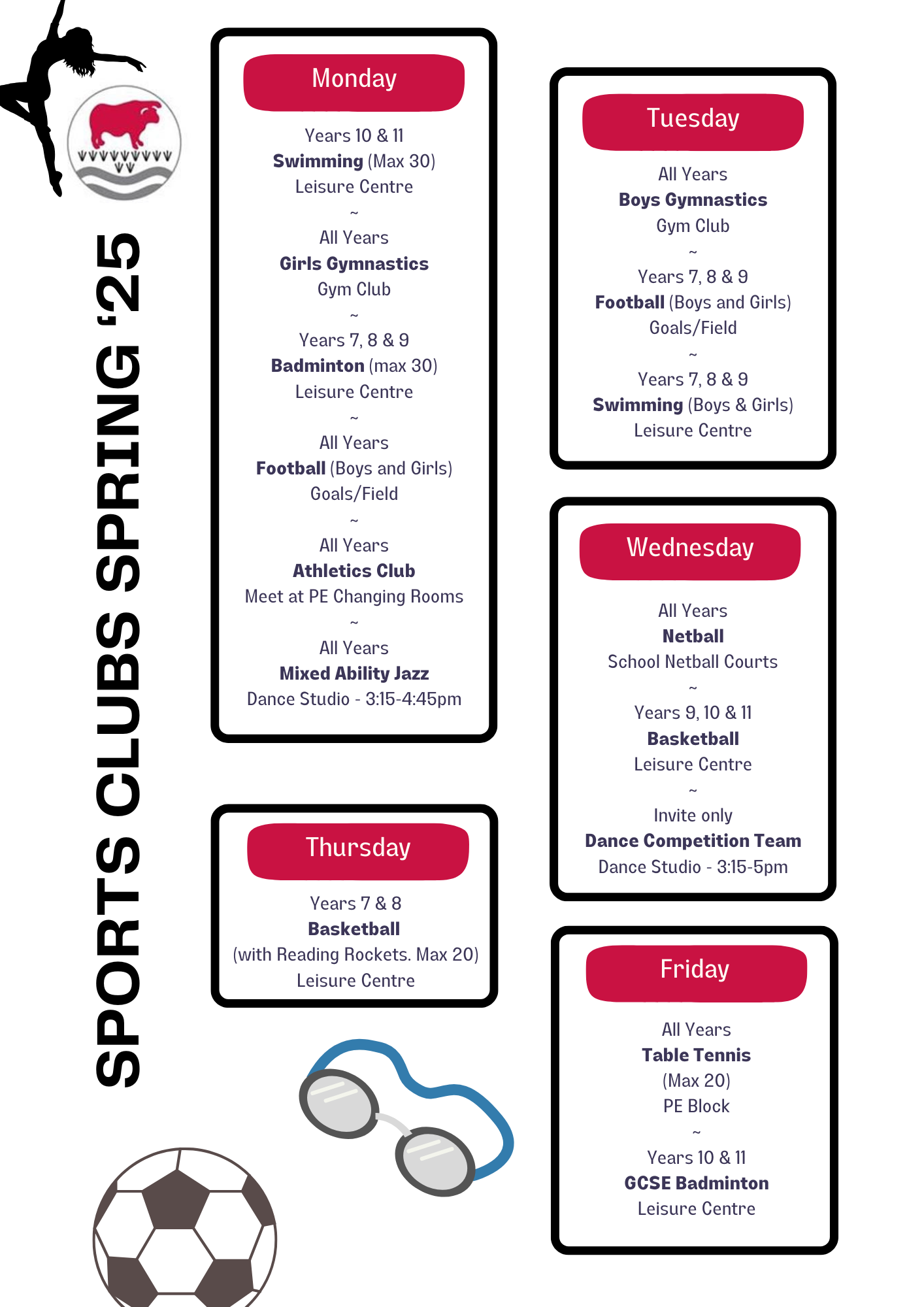 Sports clubs spring 25