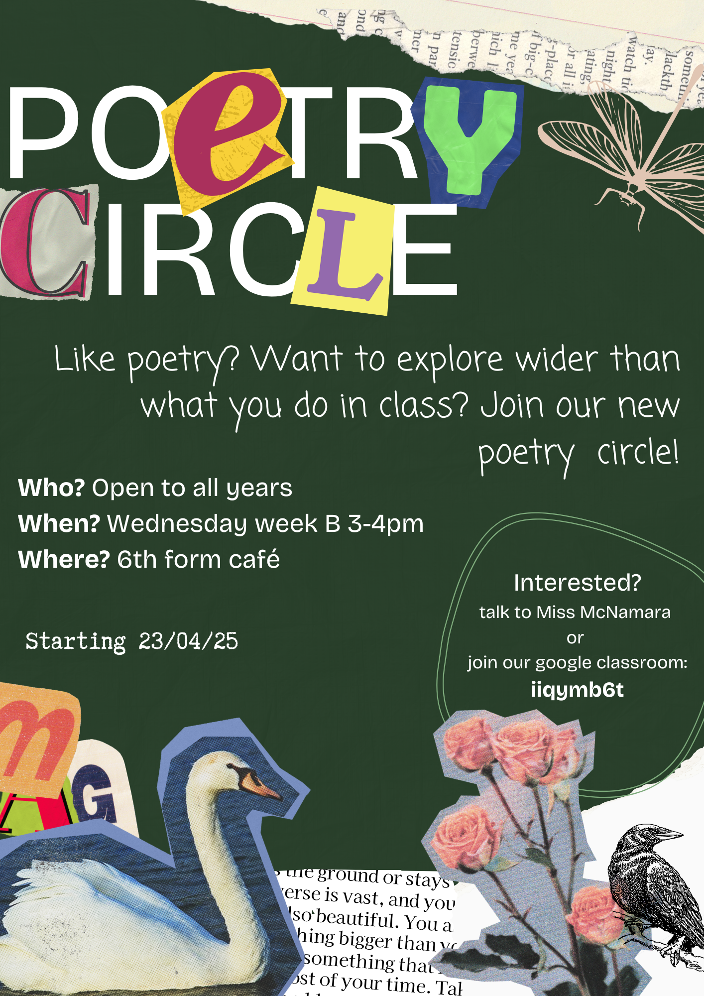 Poetry circle poster